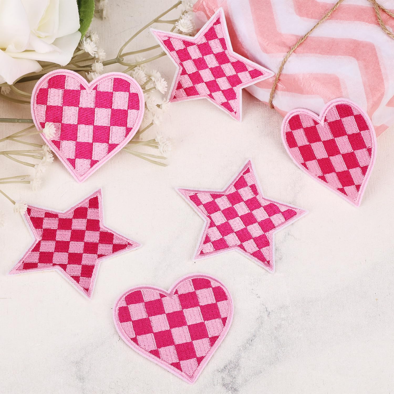 Heart embroideryパッドinアメスリタン Amazon.com: ulricar Heart-Shaped Flame Embroidery Stickers Punk